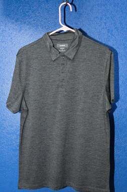 Alfani Polo Shirt Mens S Gray AlfaTech Stretch Moisture Wicking